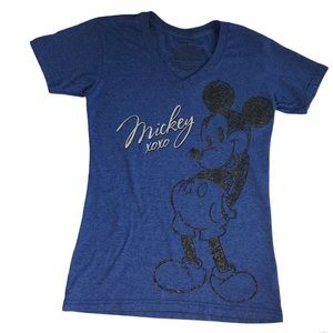 Mickey Mouse glitter t shirt XS Disney